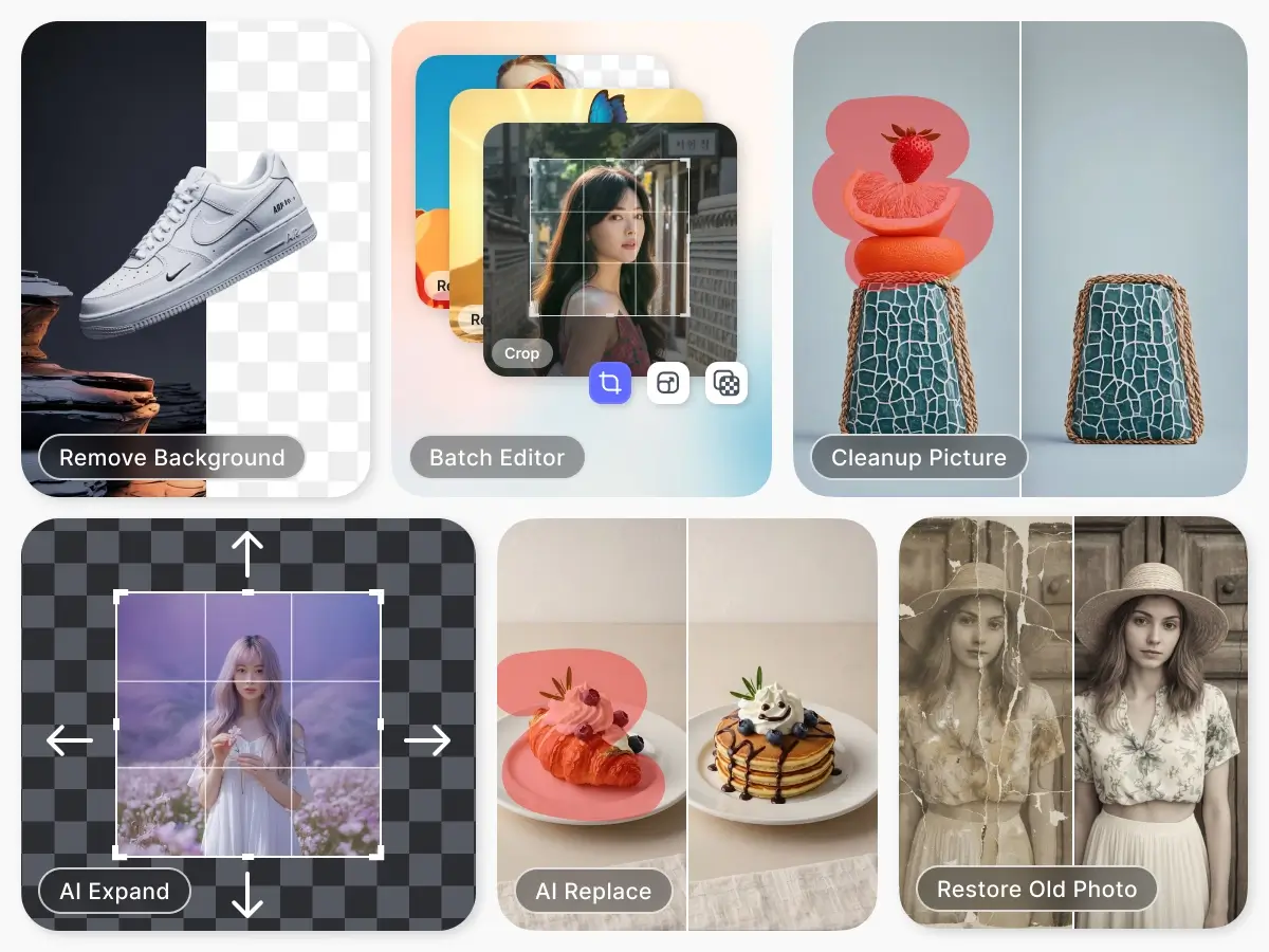 Раздел AI Photo Editor в LightX