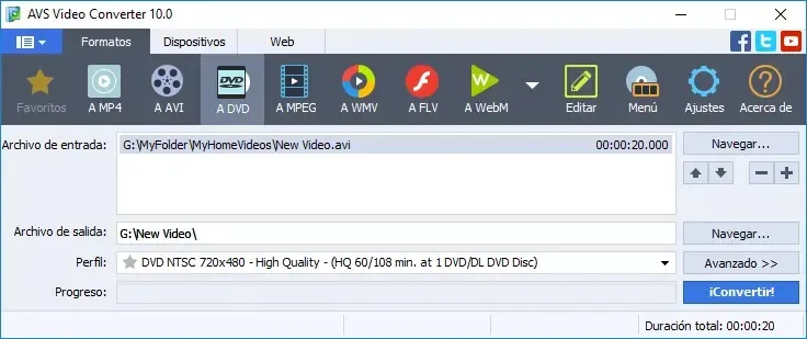 Интерфейс AVS Video Converter