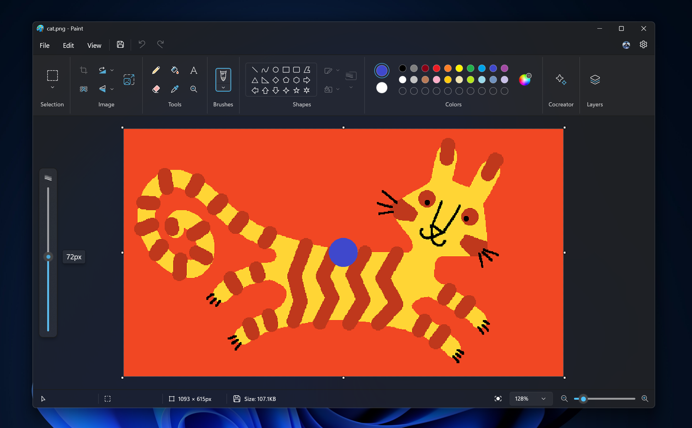 Выбор команды Сохранить как в Microsoft Paint