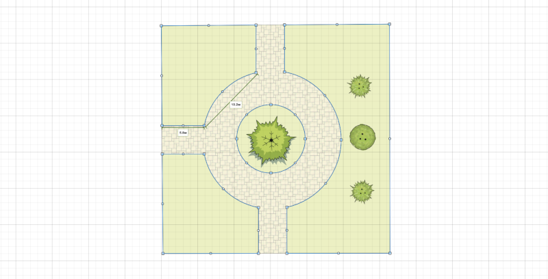 Начальный план участка в IRRISketch