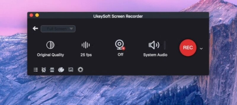 Интерфейс UkeySoft Screen Recorder, экран 3
