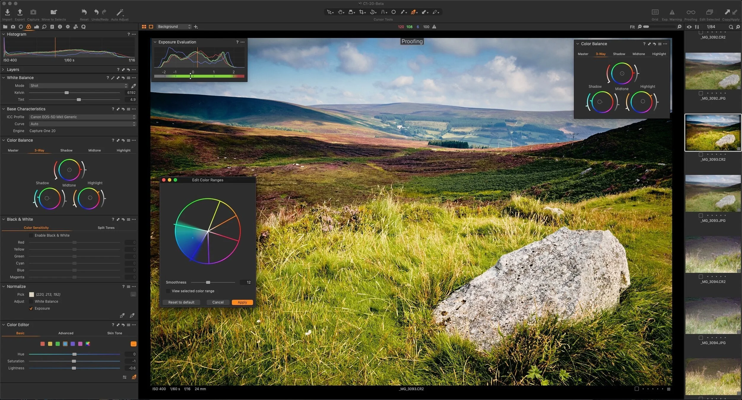 Color Balance и цветокоррекция пейзажа в Capture One Pro