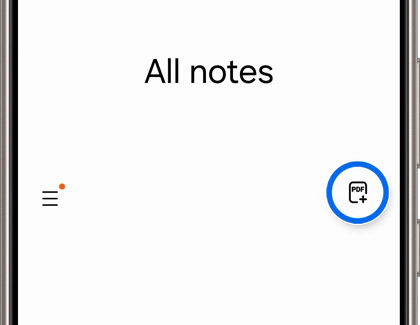 Команда Import PDF в Samsung Notes