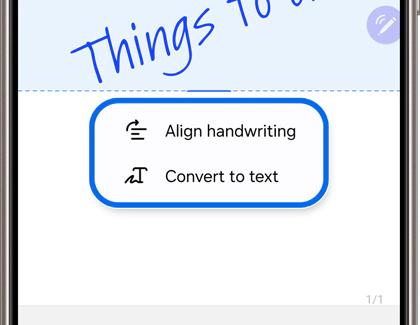 Работа с текстом после импорта PDF в Samsung Notes