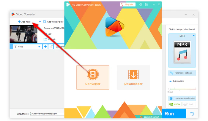 Добавление файла в Converter через кнопку Add Files
