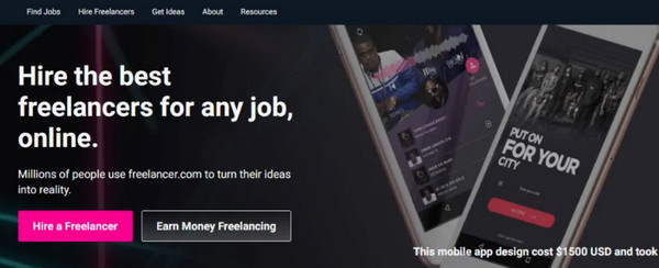 Интерфейс Freelancer для заказа свадебного монтажа