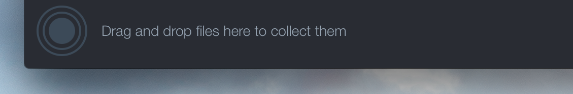 Пустой Collector в DaisyDisk с подсказкой Drag and drop files here to collect them