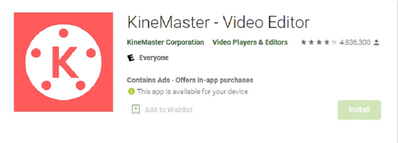 Интерфейс KineMaster