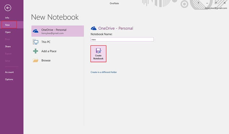 Пример создания заметки OneNote перед OCR