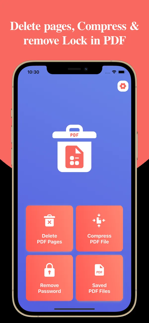 Интерфейс приложения PDF Page Remover на iPhone