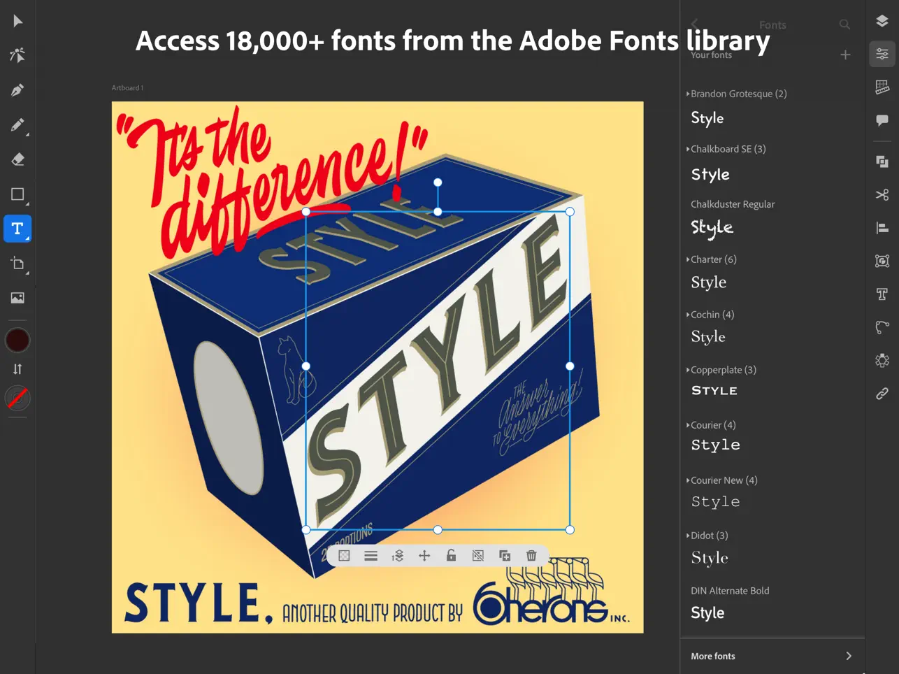 Работа с типографикой в Adobe Illustrator на iPad