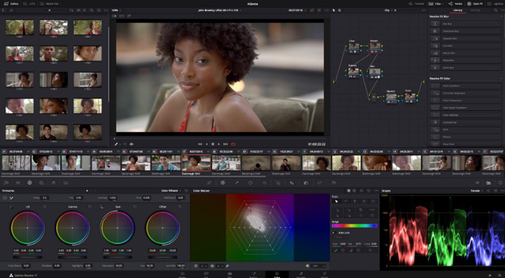 Монтажная страница DaVinci Resolve