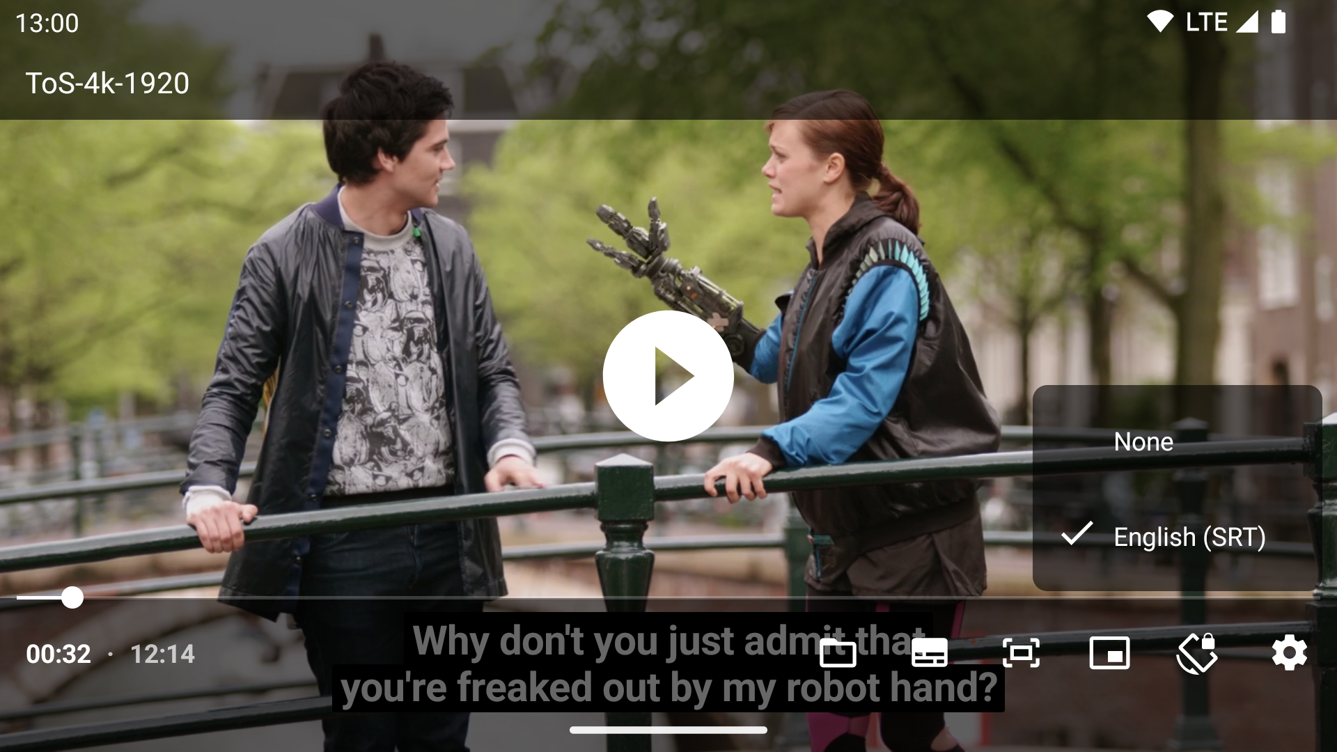 Just Video Player с выбором дорожки субтитров