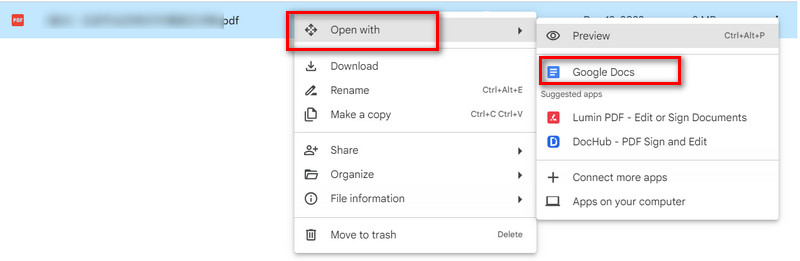 Открытие PDF через Google Docs