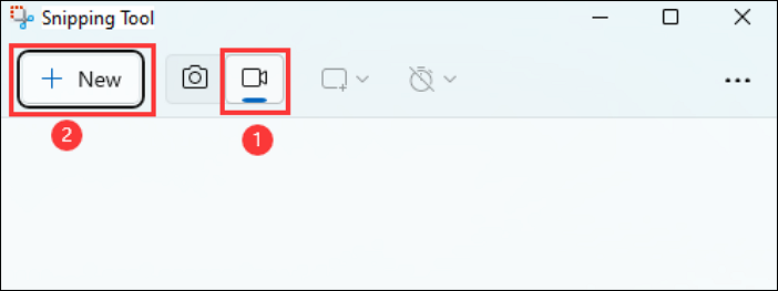 Режим записи выбранной области в Ножницах Windows 11
