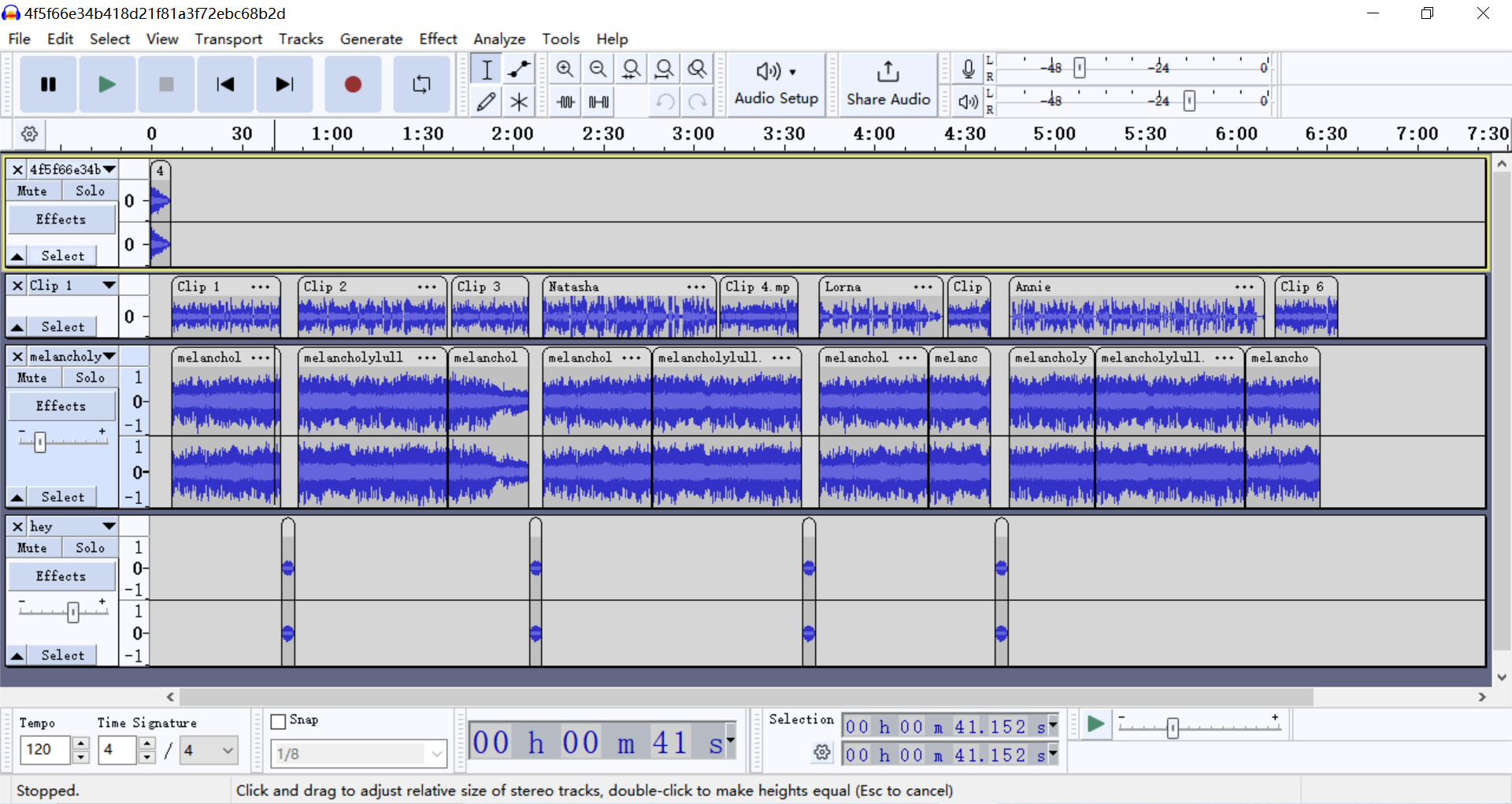 Скриншот программы Audacity