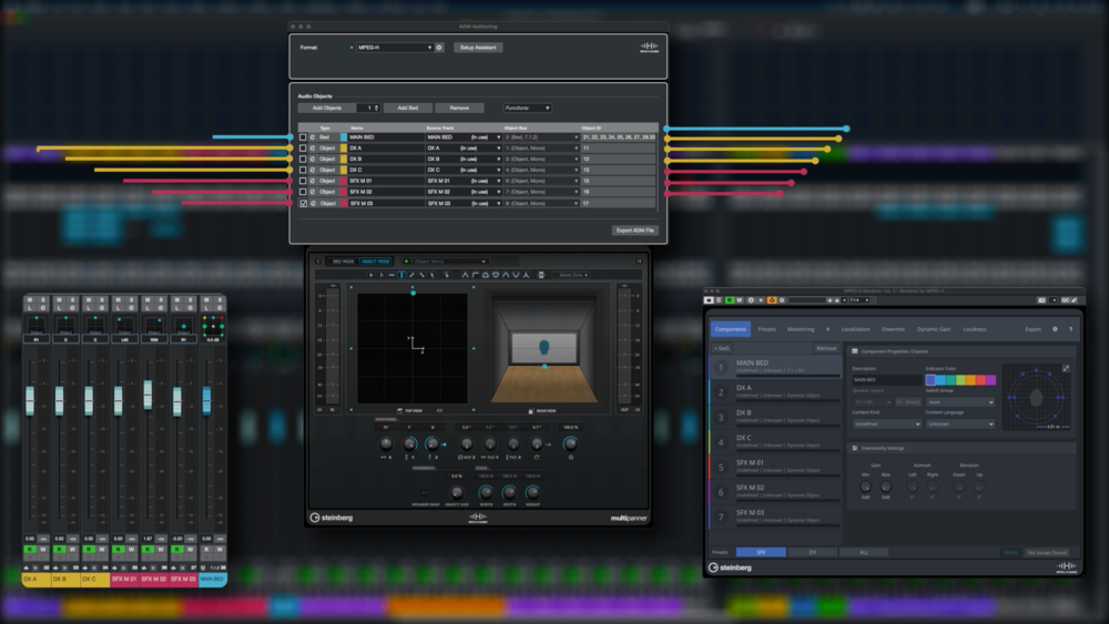 Интерфейс Nuendo для MPEG-H: ADM Authoring, VST MultiPanner и Renderer for MPEG-H