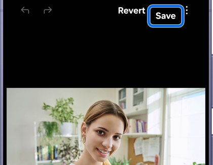 Samsung Gallery: кнопка Save после редактирования фотографии