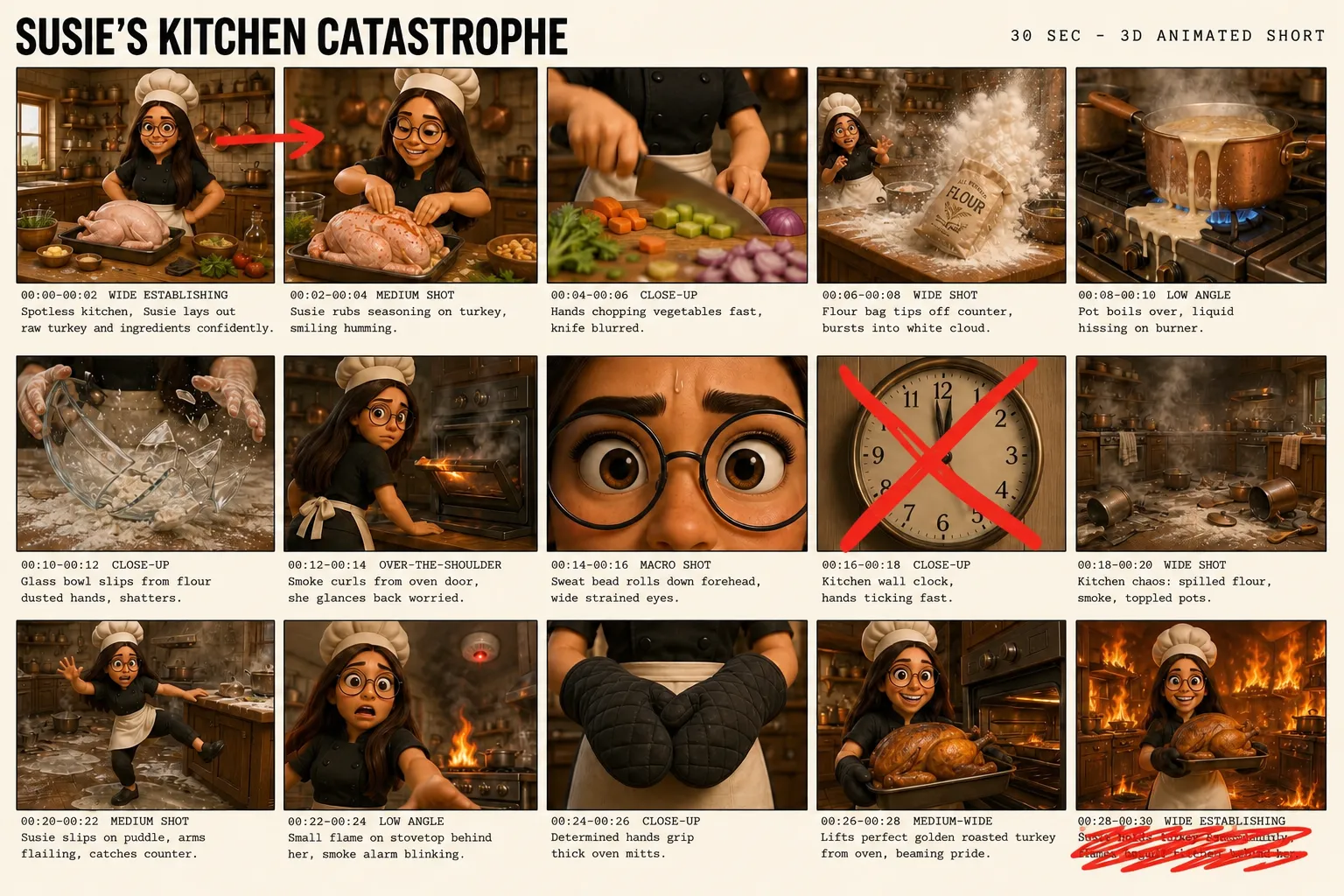 Разметка и комментарии на storyboard-кадрах в Kapwing