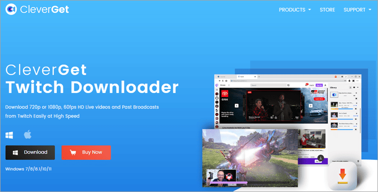 Интерфейс CleverGet Twitch Downloader