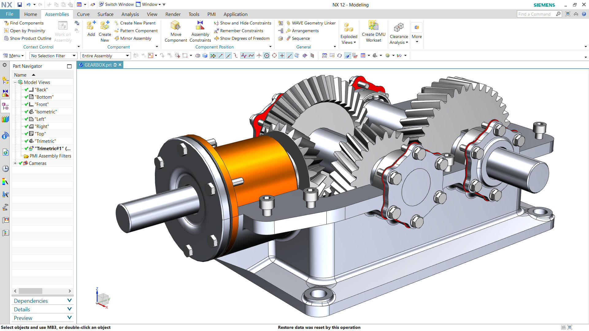 Интерфейс Siemens NX