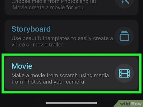 Создание фильма в iMovie