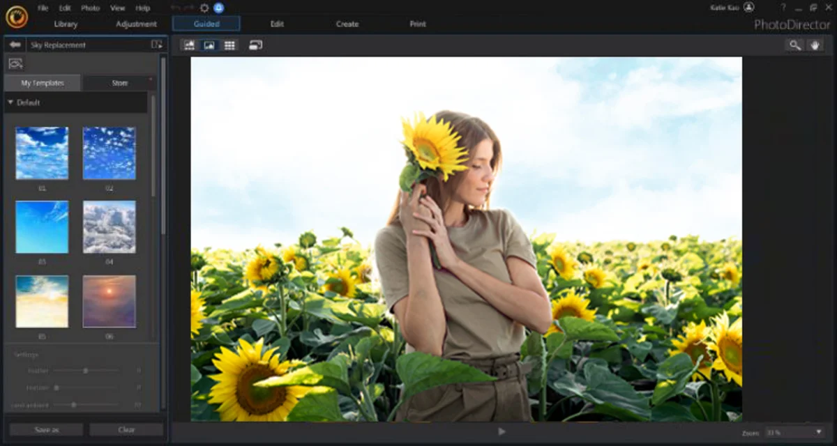 Интерфейс CyberLink PhotoDirector