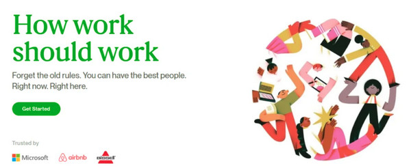 Интерфейс Upwork для поиска видеомонтажёра