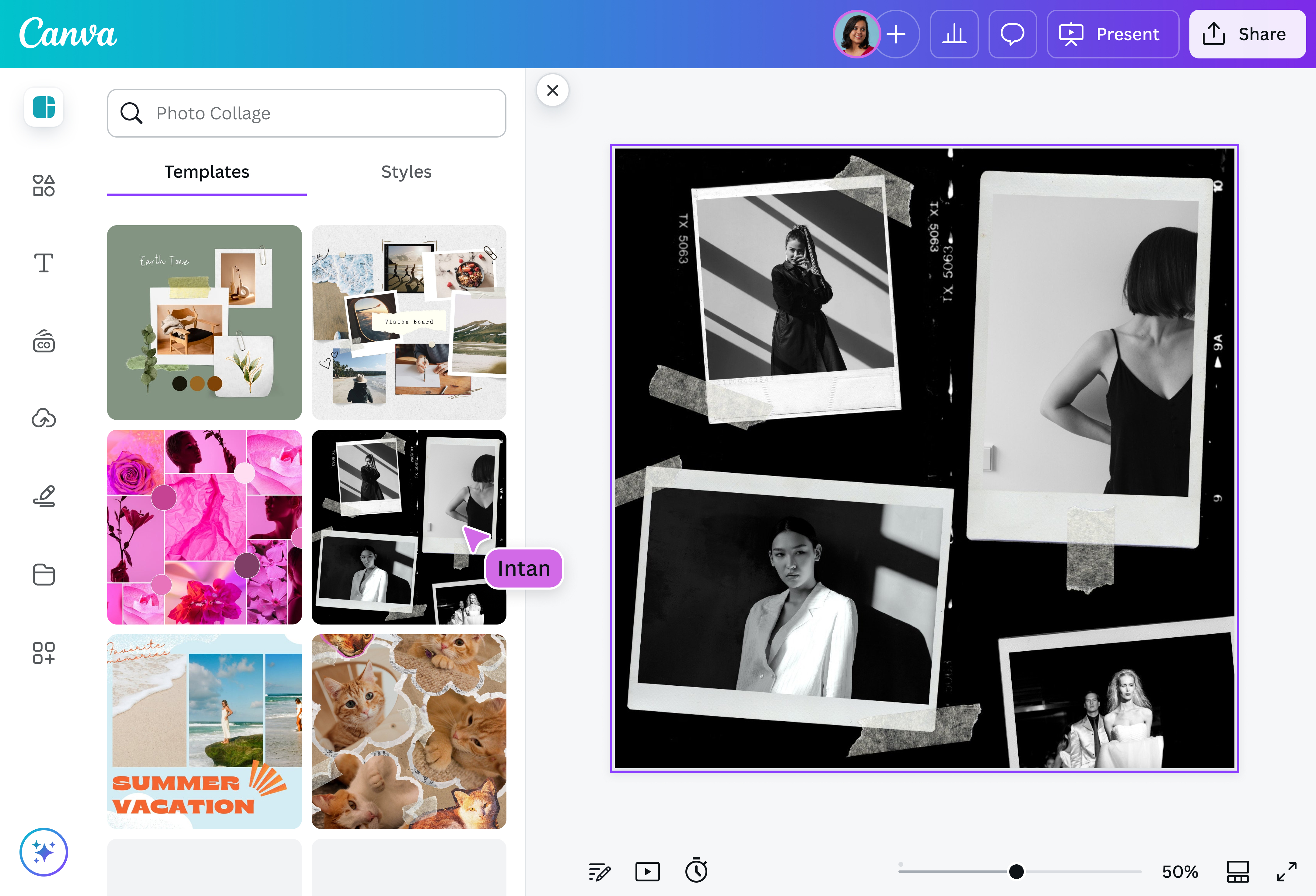 Шаблоны фотоколлажей в редакторе Canva