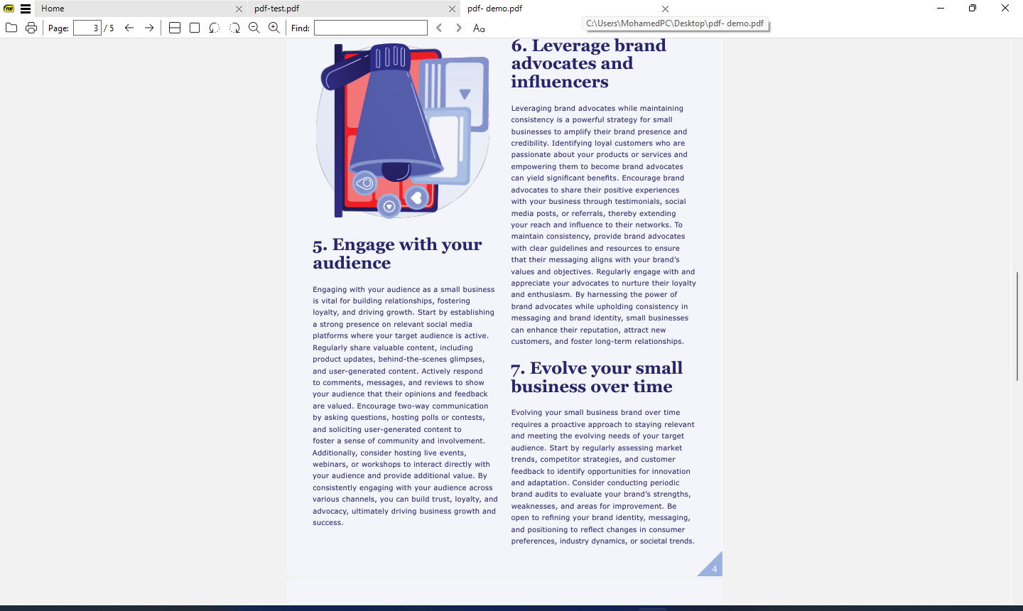 Интерфейс SumatraPDF с открытым документом