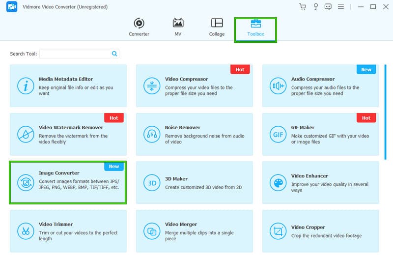 Инструмент Image Converter в Vidmore Video Converter