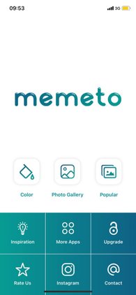 Экран создания мема в Memeto