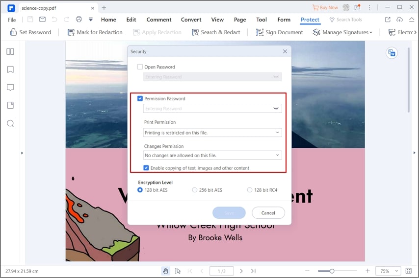 PDFelement: Permission Password и разрешения PDF