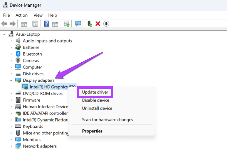 Обновление графического драйвера в Windows 11