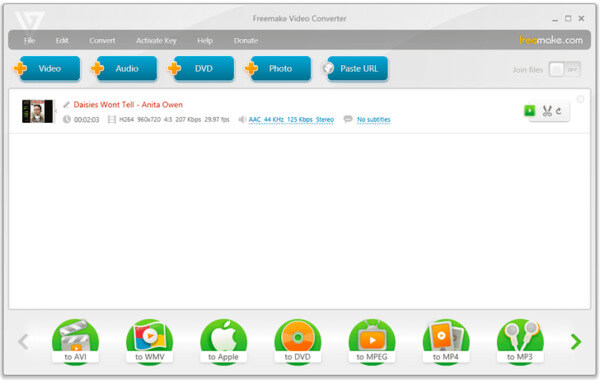 Интерфейс Freemake Video Converter