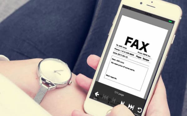 Интерфейс GIF and TIFF Multi-page Viewer на iPhone с открытым факсом TIFF
