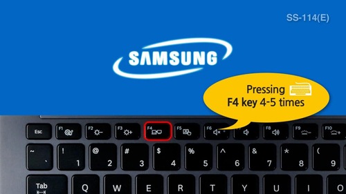 Клавиша F4 для запуска Samsung Recovery