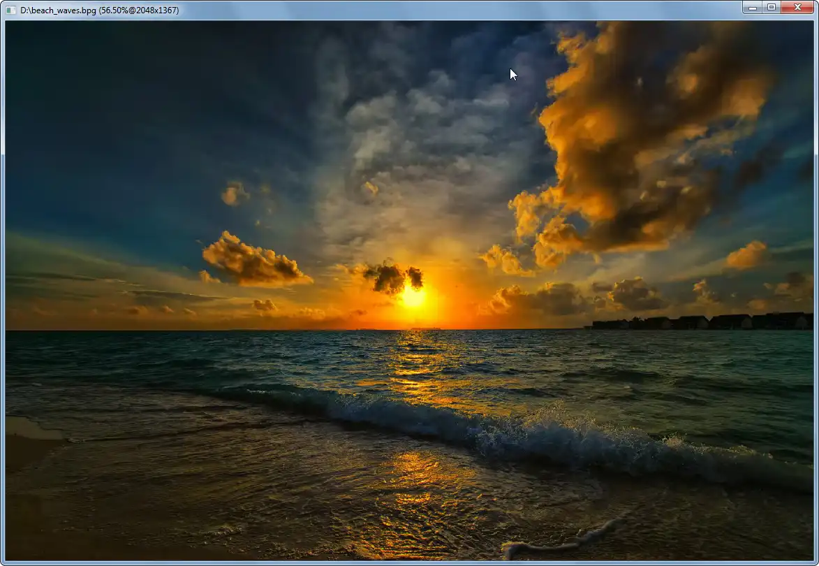 Открытое BPG-изображение в окне Simple BPG Image viewer