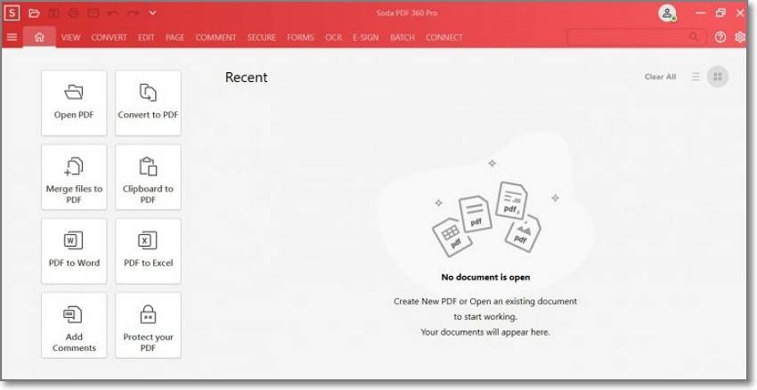 Интерфейс Soda PDF