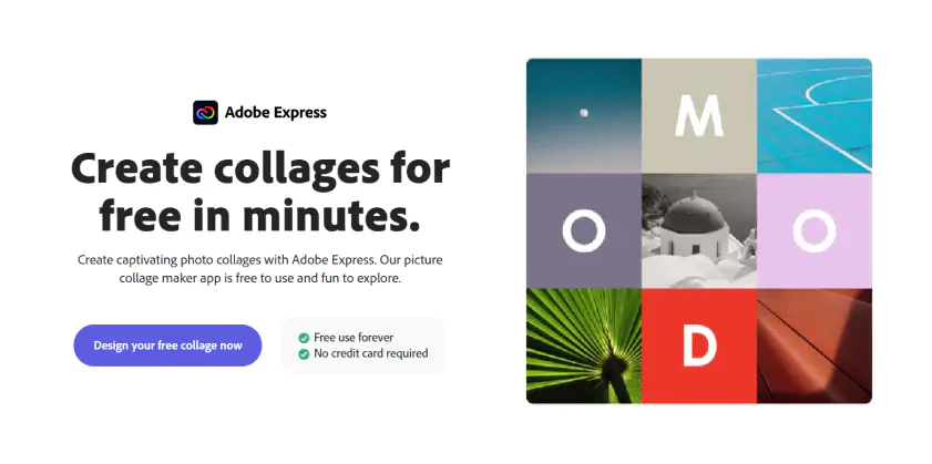 Рабочее пространство Adobe Express