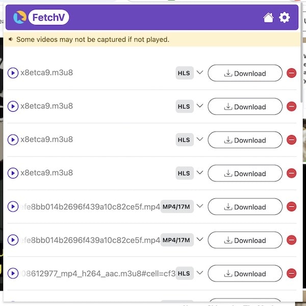 Интерфейс FetchV для загрузки HLS и live-потоков