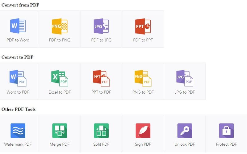 Интерфейс LightPDF в браузере