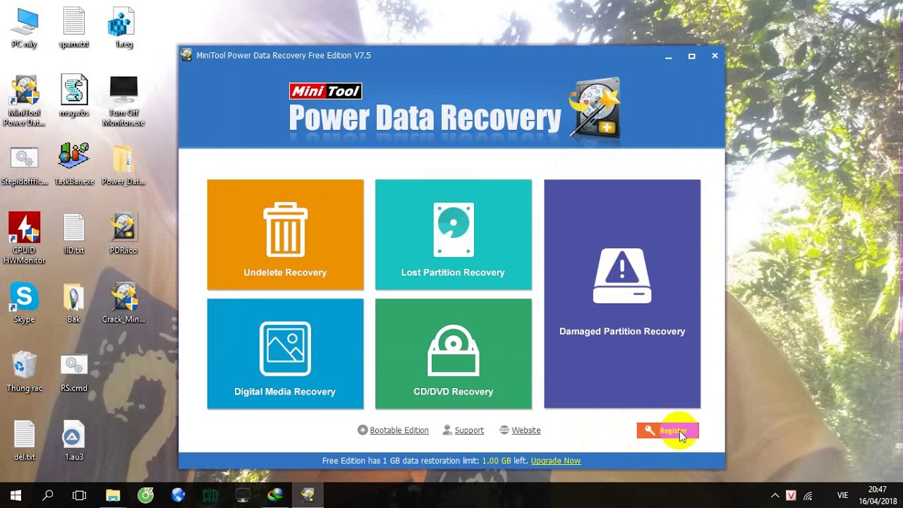 Интерфейс MiniTool Power Data Recovery для восстановления данных