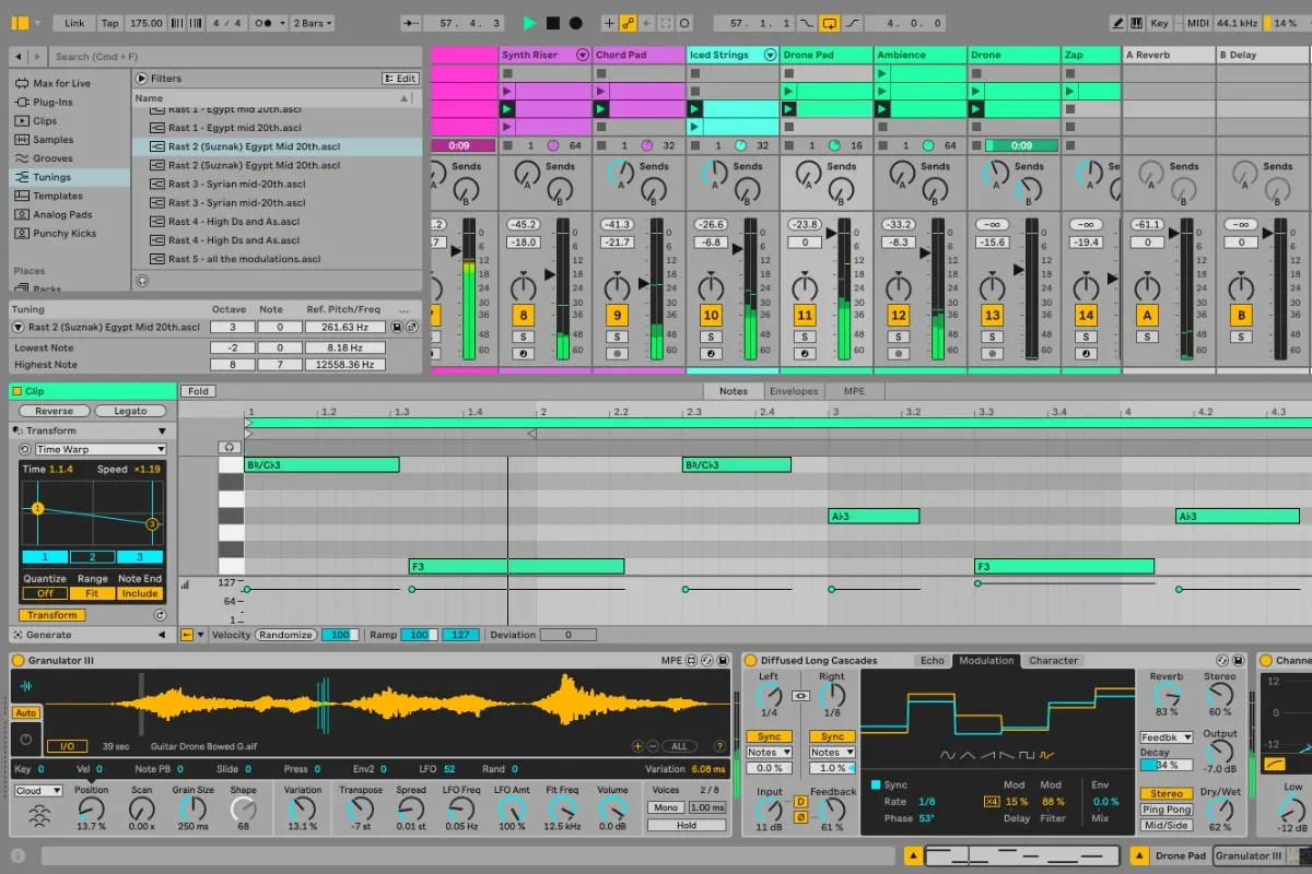 Интерфейс Ableton Live