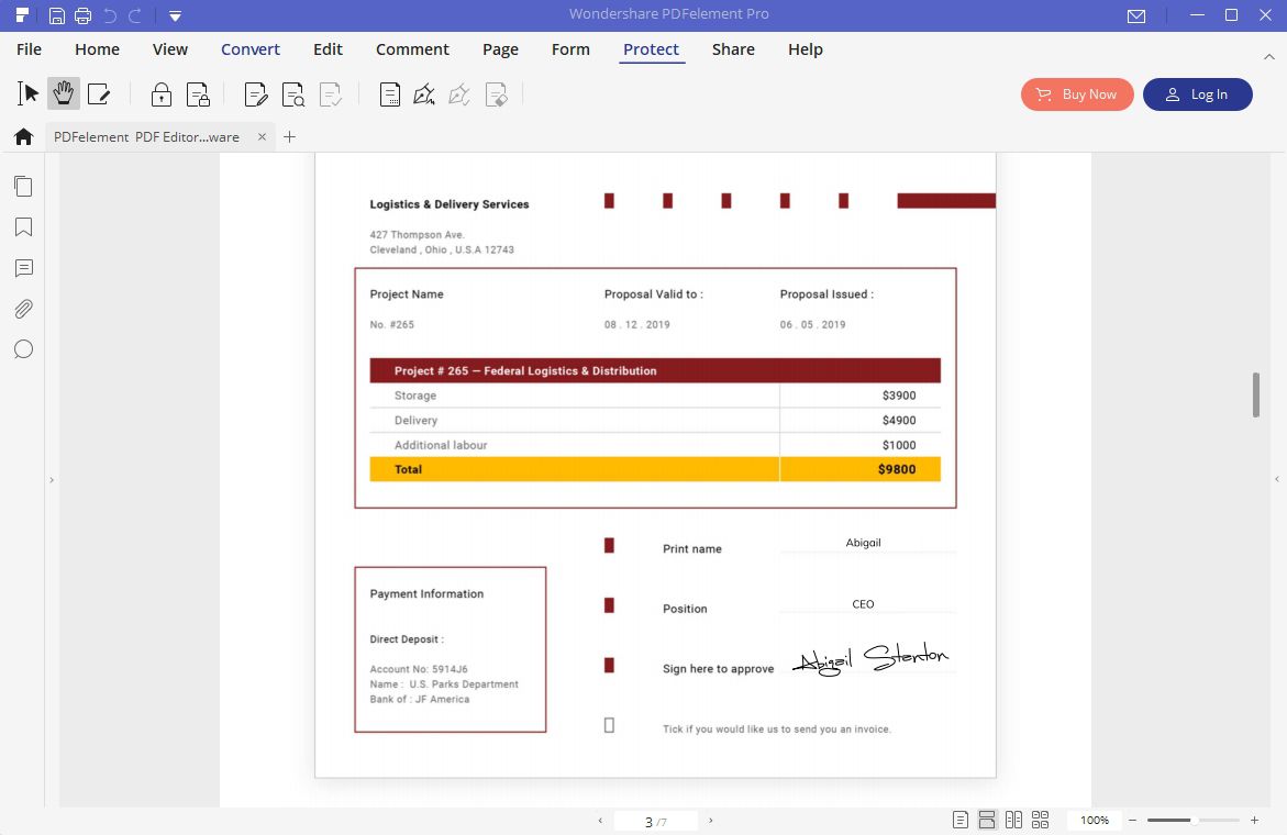 Готовый PDF в интерфейсе PDFelement Pro