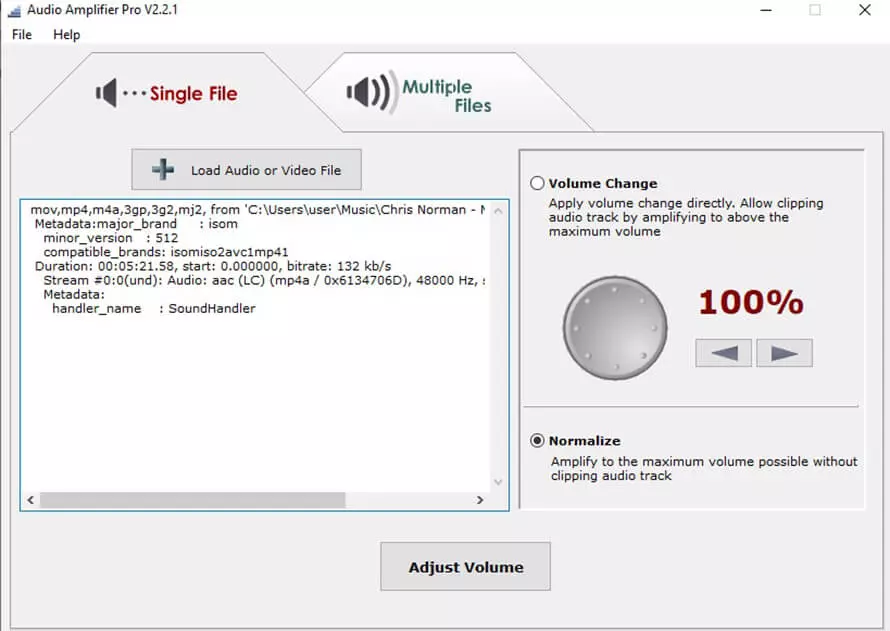 Интерфейс Audio Amplifier Pro