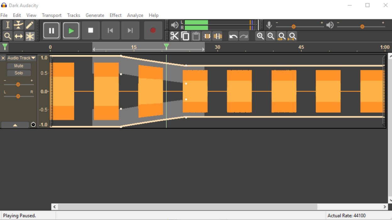 Интерфейс Dark Audacity