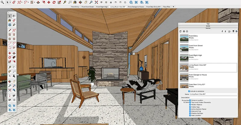 SketchUp: интерфейс браузерного 3D-моделирования мебели