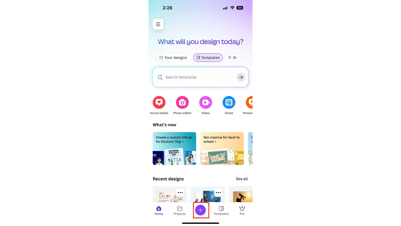Загрузка видео в мобильную Canva