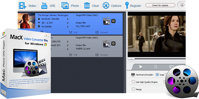 Главное окно MacX HD Video Converter Pro for Windows